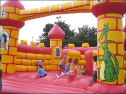 A photo of a bouncy castle