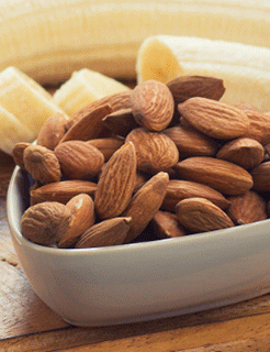 A bowl of almonds