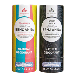 Ben and Anna Coco Mania and Urban Black deodorants