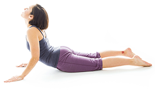 A photo of a woman doing yoga